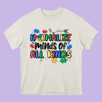 Normalize Minds Of All Kinds Heavy Core Tee Designed By Maliassmallbusiness