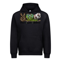 Black Leopard Peace Love Baboon Urban Hoodie - LillyAllenDesigns