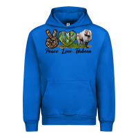 Cobalt Leopard Peace Love Baboon Urban Hoodie - LillyAllenDesigns
