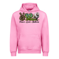 Fuchsia Pink Leopard Peace Love Baboon Urban Hoodie - LillyAllenDesigns