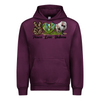 Mauve Wine Leopard Peace Love Baboon Urban Hoodie - LillyAllenDesigns