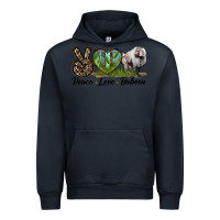 Navy Leopard Peace Love Baboon Urban Hoodie - LillyAllenDesigns