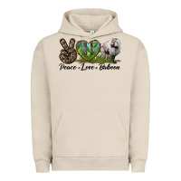 Pigment French Oak Leopard Peace Love Baboon Urban Hoodie - LillyAllenDesigns