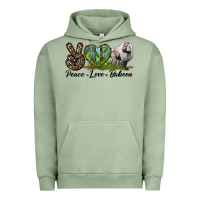 Pigment Oil Green Leopard Peace Love Baboon Urban Hoodie - LillyAllenDesigns