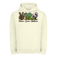 Pigment Pistachio Leopard Peace Love Baboon Urban Hoodie - LillyAllenDesigns