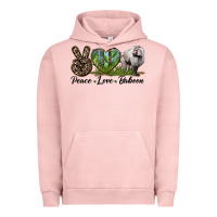 Pigment Salmon Leopard Peace Love Baboon Urban Hoodie - LillyAllenDesigns