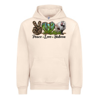 Sandshell Leopard Peace Love Baboon Urban Hoodie - LillyAllenDesigns