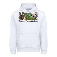 White Leopard Peace Love Baboon Urban Hoodie - LillyAllenDesigns