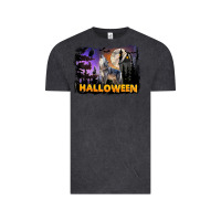 Vintage Black Halloween Wolf Vintage Tee - LillyAllenDesigns