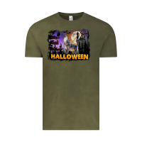 Vintage Olive Halloween Wolf Vintage Tee - LillyAllenDesigns