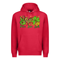 Cardinal St. Patrick's Day Peace love luck Premium Hoodie - OliviaCreatesArt