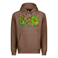 Chestnut St. Patrick's Day Peace love luck Premium Hoodie - OliviaCreatesArt