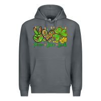 Rock St. Patrick's Day Peace love luck Premium Hoodie - OliviaCreatesArt