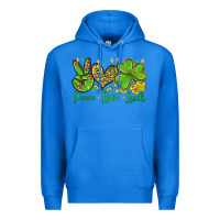 True Royal St. Patrick's Day Peace love luck Premium Hoodie - OliviaCreatesArt