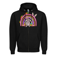 Black Easter rainbow Zipper Hoodie - OliviaCreatesArt