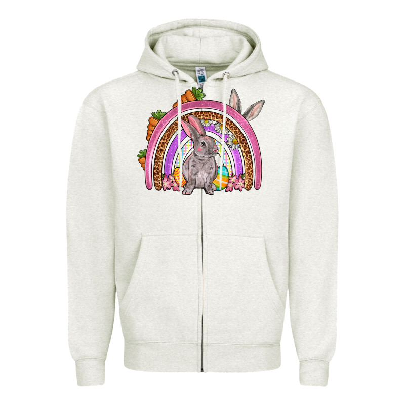 Easter Rainbow Zipper Hoodie by OliviaCreatesArt | Teevron