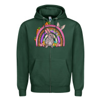 Sports Green Easter rainbow Zipper Hoodie - OliviaCreatesArt
