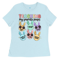 Baby Blue teahing my favorite peeps Ladies Tee - MaliasSmallBusiness