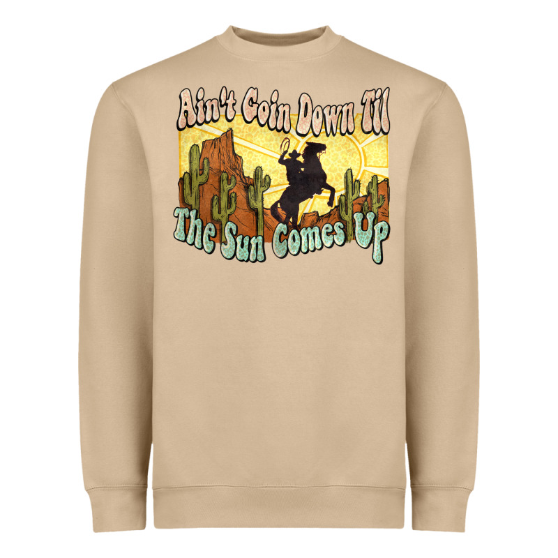 Ain't Goin Down Til The Sun Comes Up Cowboy Heavyweight Sweatshirt by HowdyJamesFarm | Teevron