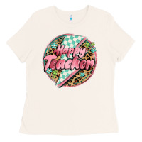 Bone happy teacher lighting bolt Ladies Tee - MaliasSmallBusiness