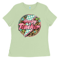 Matcha happy teacher lighting bolt Ladies Tee - MaliasSmallBusiness