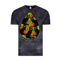 Cloud Black Black Cat Halloween Teardrop Vintage Tee - LillyAllenDesigns