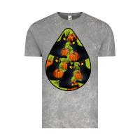 Cloud Rock Black Cat Halloween Teardrop Vintage Tee - LillyAllenDesigns