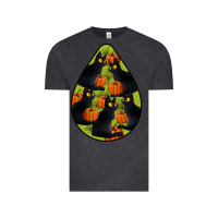 Vintage Black Black Cat Halloween Teardrop Vintage Tee - LillyAllenDesigns