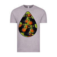 Vintage Zinc Black Cat Halloween Teardrop Vintage Tee - LillyAllenDesigns