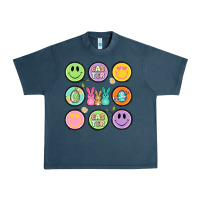 Midnight Navy easter day smiley faces Urban Heavy Tee - Artiststas