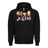 Black Easter wine glasses Zipper Hoodie - OliviaCreatesArt