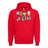 Red Easter wine glasses Zipper Hoodie - OliviaCreatesArt