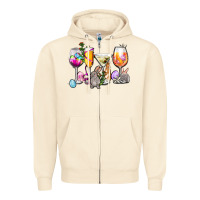 Sandshell Easter wine glasses Zipper Hoodie - OliviaCreatesArt