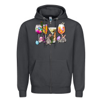 Smoke Easter wine glasses Zipper Hoodie - OliviaCreatesArt