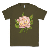 Army Green Life's Little Pleasures Rose Classic Tee - LillyAllenDesigns