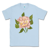 Dusty Blue Life's Little Pleasures Rose Classic Tee - LillyAllenDesigns