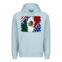 Blue Mist Mexican With American Flag Premium Hoodie - RanaPortraitStore