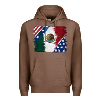 Chestnut Mexican With American Flag Premium Hoodie - RanaPortraitStore