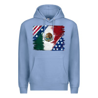 Colony Blue Mexican With American Flag Premium Hoodie - RanaPortraitStore