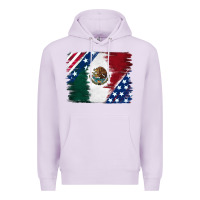 Lilac Mexican With American Flag Premium Hoodie - RanaPortraitStore