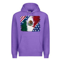 Purple Mexican With American Flag Premium Hoodie - RanaPortraitStore