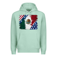 Seafoam Mexican With American Flag Premium Hoodie - RanaPortraitStore