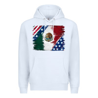 White Mexican With American Flag Premium Hoodie - RanaPortraitStore