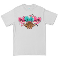 Dove Grey western cow and heart Premium Tee - MaliasSmallBusiness