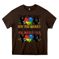 Chocolate Brown ı would not change you autism Heavy Core Tee - MaliasSmallBusiness