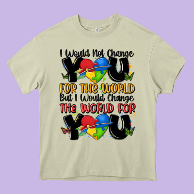 ı Would Not Change You Autism Heavy Core Tee Designed By Maliassmallbusiness