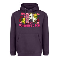 Plum My first valentine's day unicorn Heavyweight Hoodie - FaDigitalArtStudio