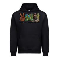 Black Peace Love Malayan Sun Bear Urban Hoodie - LillyAllenDesigns