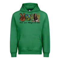 Emerald Peace Love Malayan Sun Bear Urban Hoodie - LillyAllenDesigns