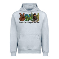 Heather Grey Peace Love Malayan Sun Bear Urban Hoodie - LillyAllenDesigns